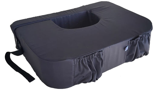 Almohada o Cojín De Lactancia Para Gemelos Alto Gris Oxford, Ergonómico, Con Cierre, Incluye Funda Y Cojín Con Soporte Lumbar Y Broche De Liberación Rápida
