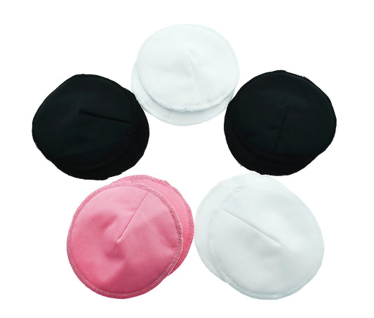 5 Pares De Protectores De Lactancia, Anatómicos Ecológicos, 2 par Negro, 2 par Blanco, 1 par Rosa , Triple Capa